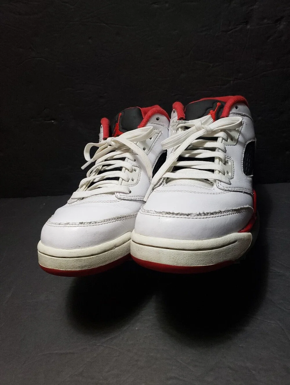 Air JORDAN 5 Retro Low Fire Red Sneakers Size 7Y